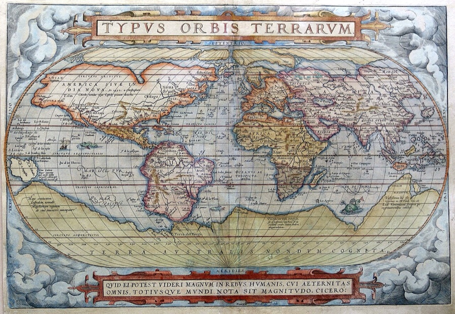 Ortelius's 1572 world map