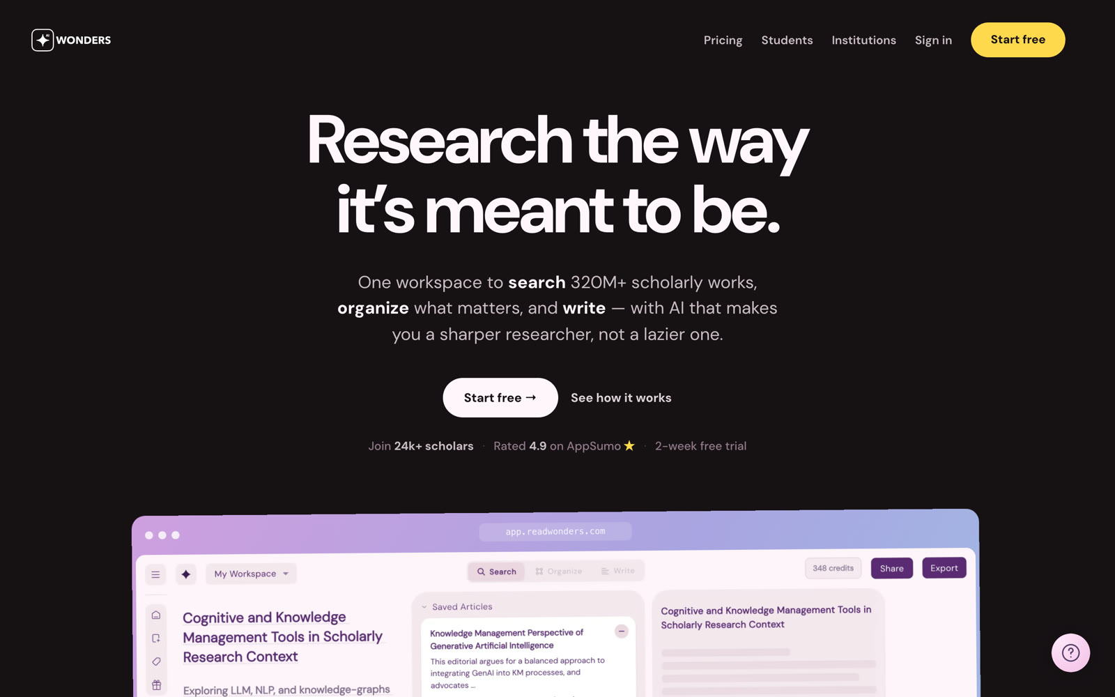 The Wonders home page